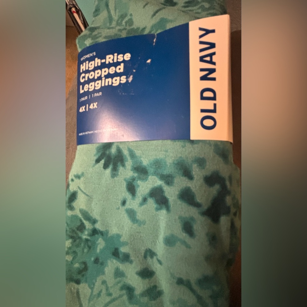 4X High Rise Cropped Printed Old Navy Leggings